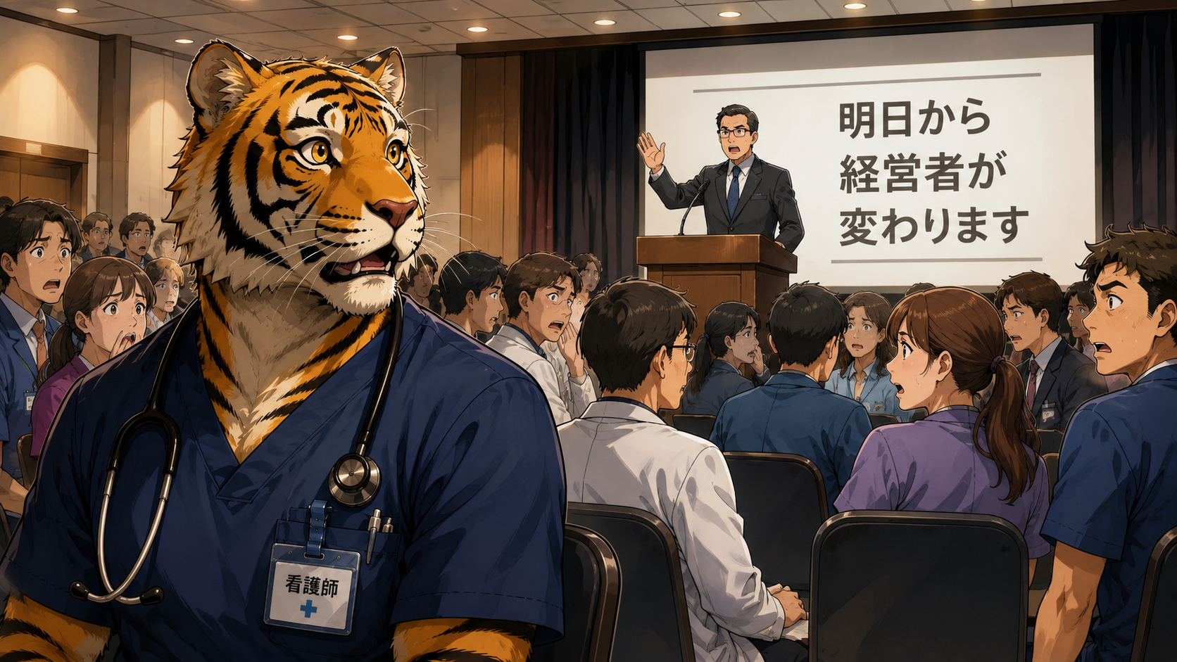 病院の経営者変更で突然不安に包まれる男性看護師トラパパ。転職を考えるきっかけとなった出来事。